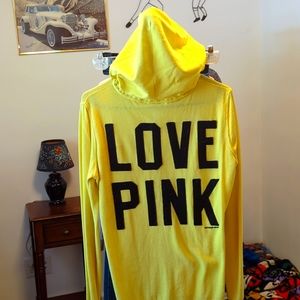 Y2K Victoria's Secret pink zip up hoodie